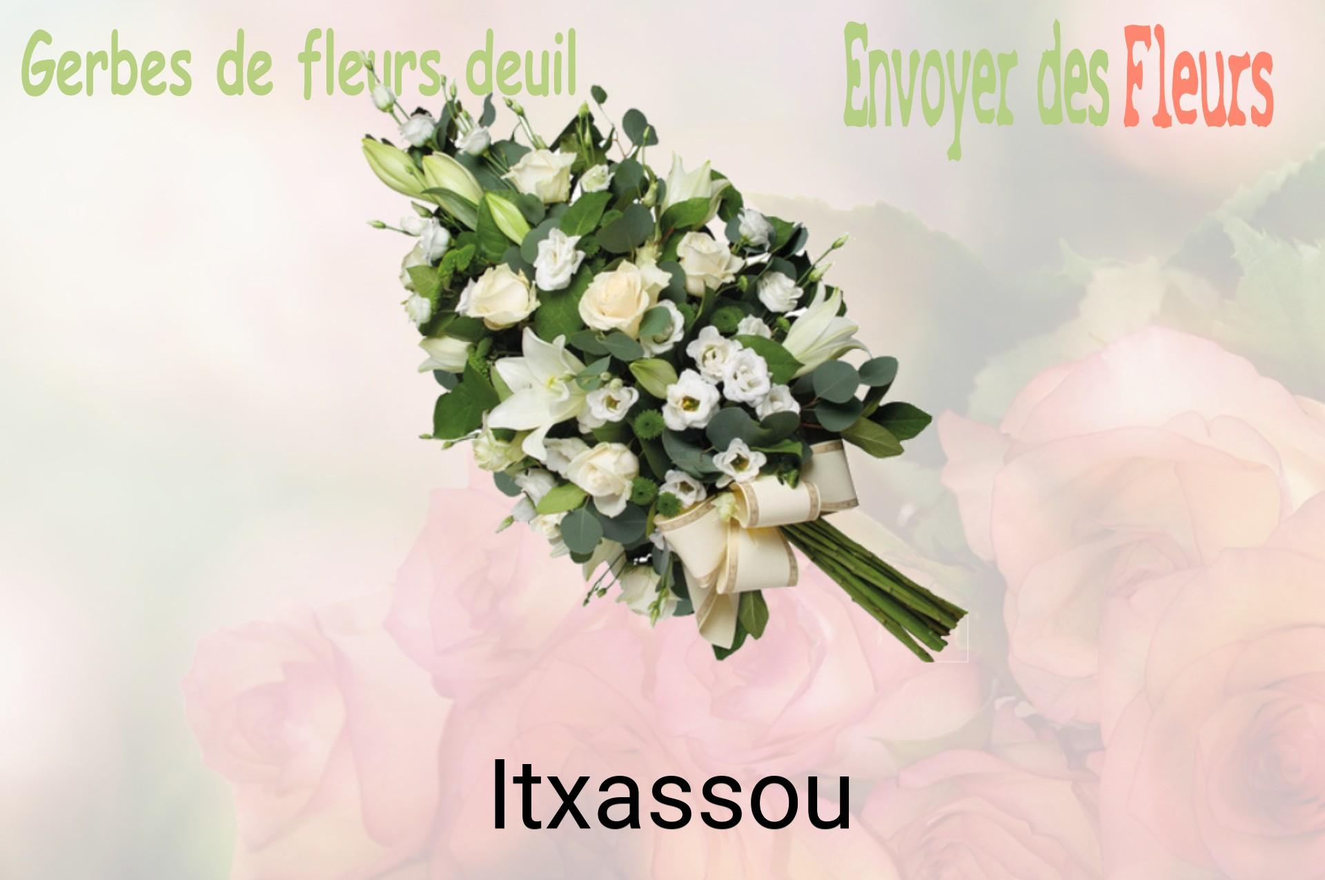 Gerbe de fleurs de deuil livrée à Itxassou